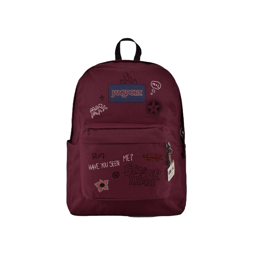 JanSport Polyester Backpack Unisex Dark Burgundy