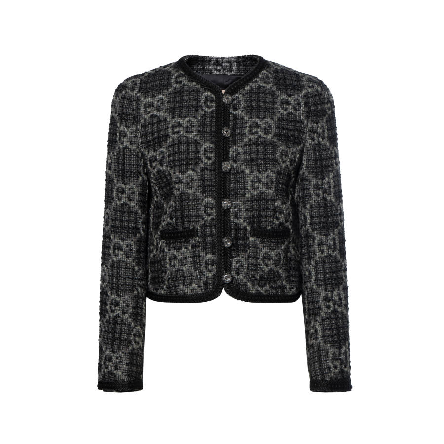 GUCCI GUCCI Gg Tweed Button Up Jacket