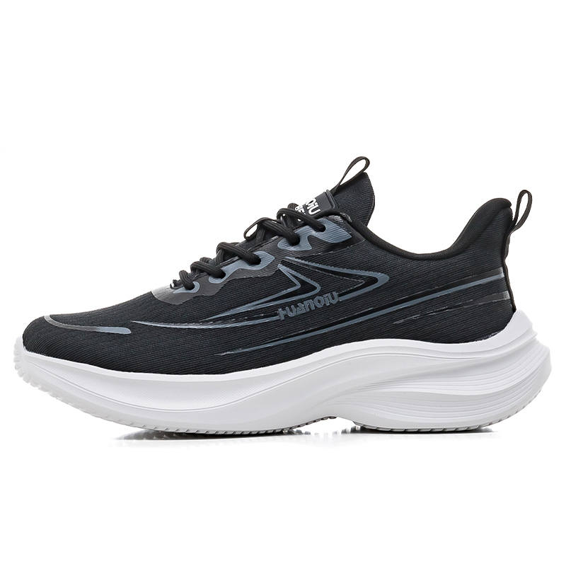 HUANQIU Running Shoes Men's Low Top Black Gray