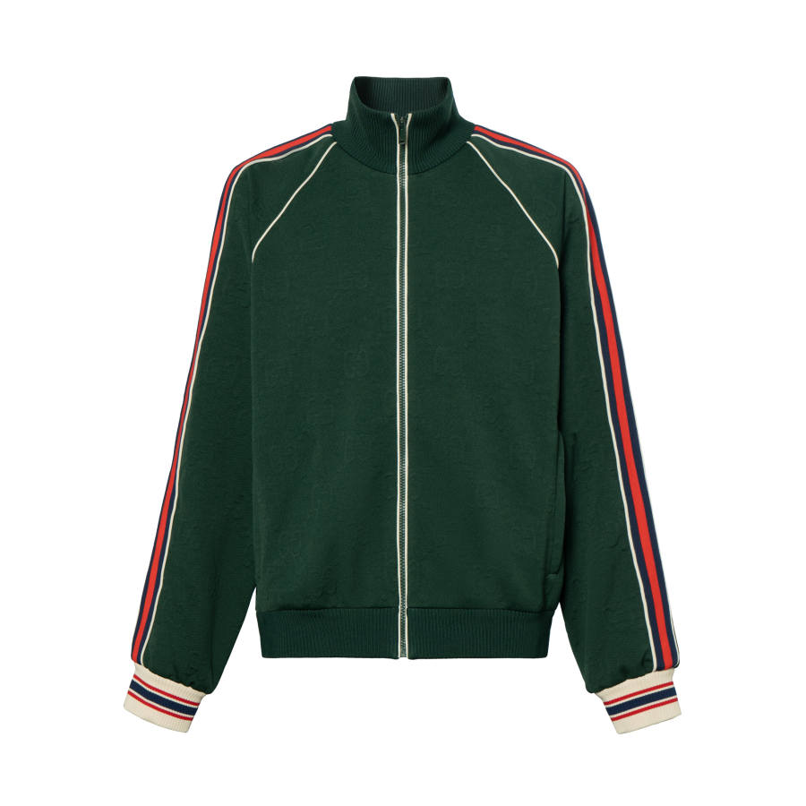 GUCCI GG-Jacquard Zip-Up Track Jacket