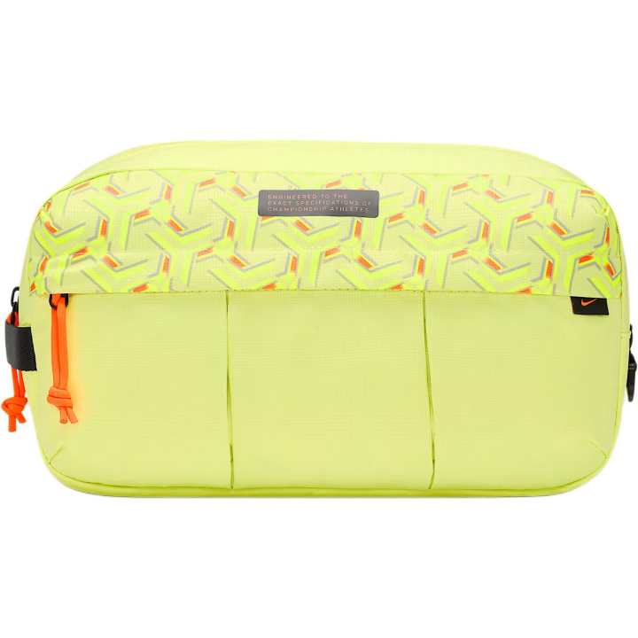 Nike Nike Academy Patterned Print Polyester Travel Storage Bag Unisex Light Green & Dark Red & Black