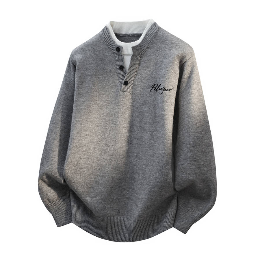 PAL ONGACO Knitwear Unisex Henry Collar Thickened