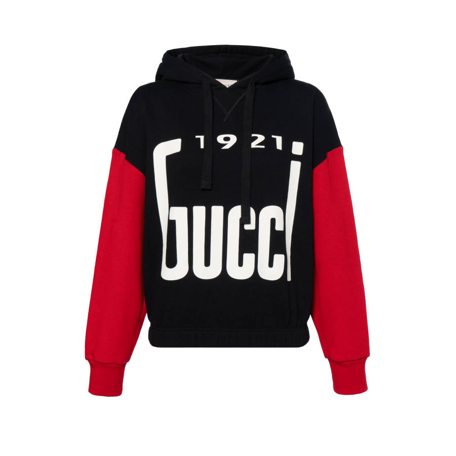GUCCI 【Previous Season】logo-print drawstring hoodie