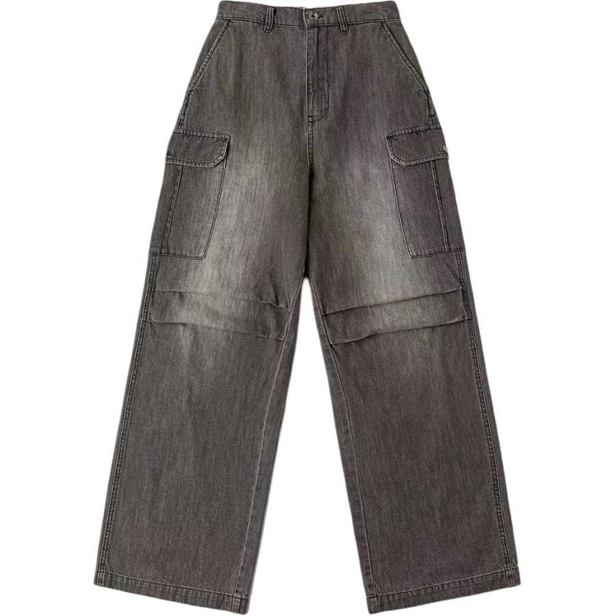 Vans Jeans Women's Gray Black Moderate Straight Fit Pants