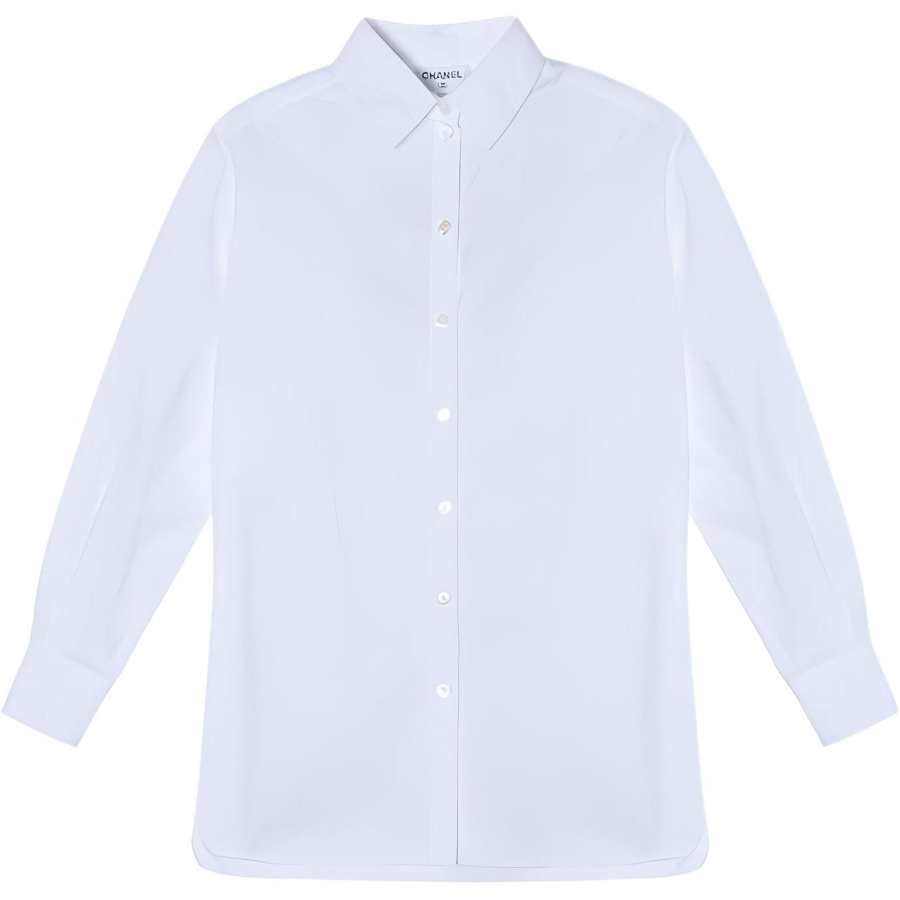 CHANEL 2024 Spring Summer New Arrivals Shirt Women's White