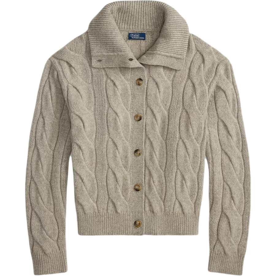 Polo Ralph Lauren cable-knit turtleneck cardigan