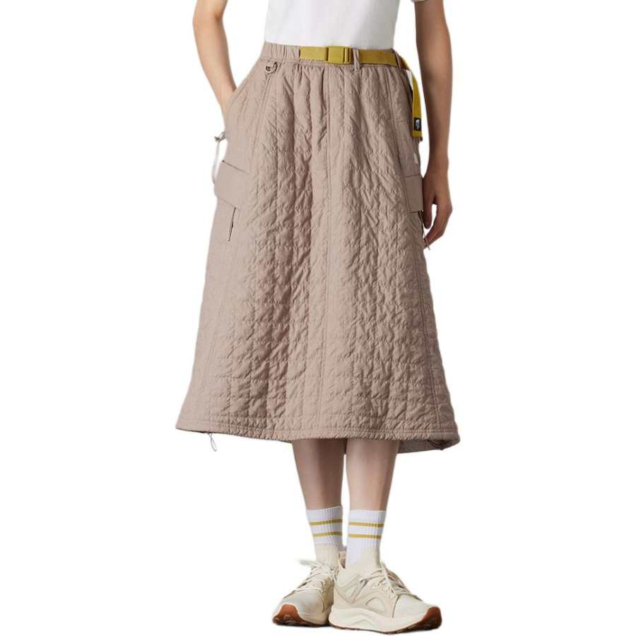 The North Face quilted belted skirt