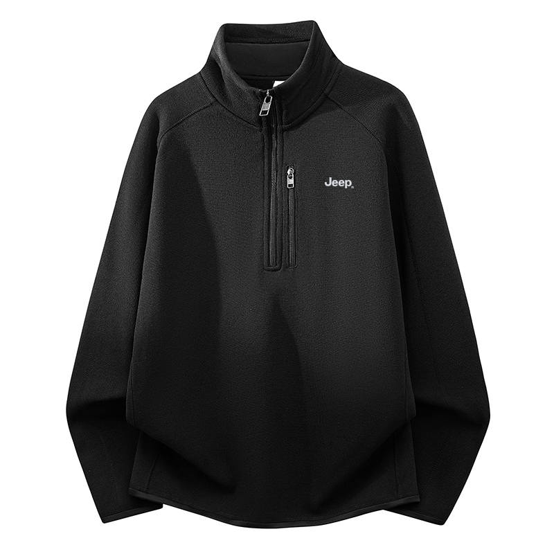 Jeep Sweatshirts Unisex Stand Collar Moderate Cardigan