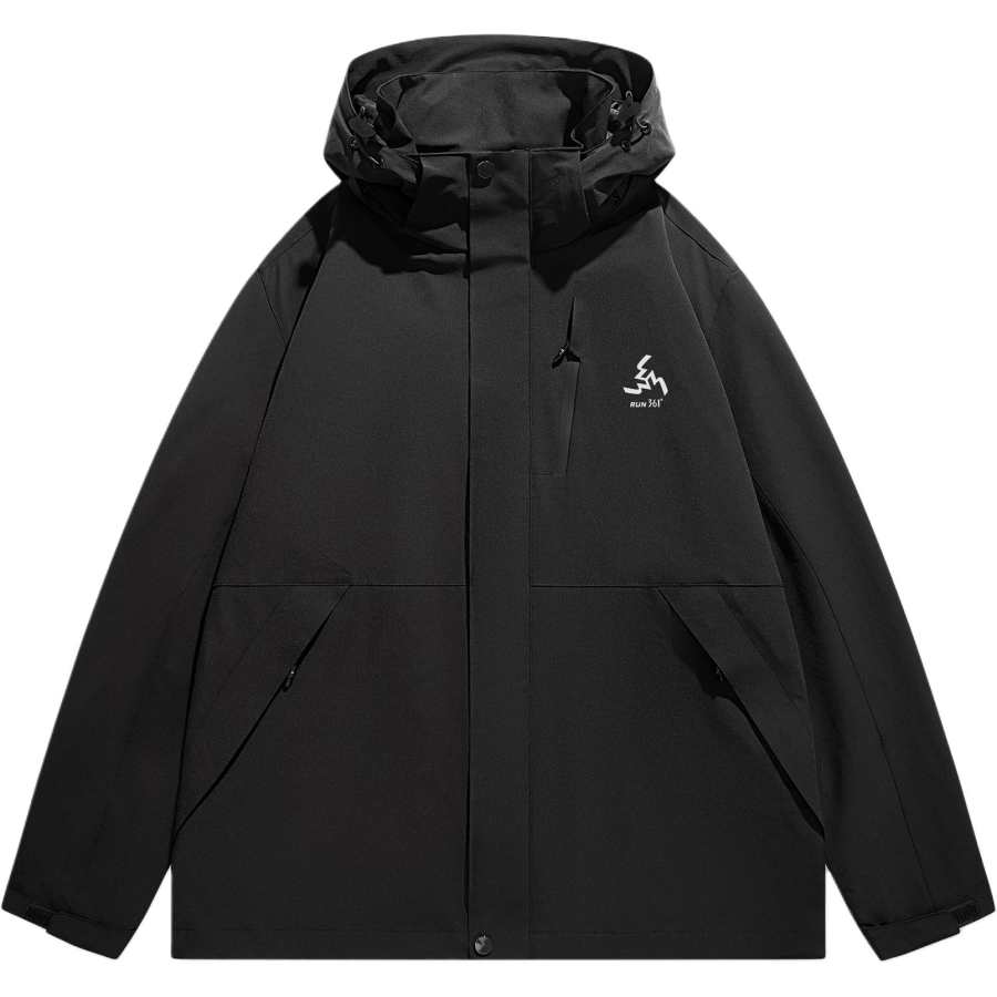 361° Jackets Men's Super Black Hooded Moderate Other