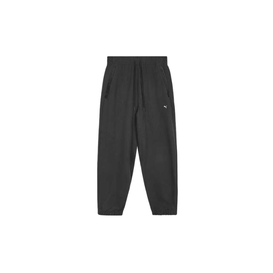 PUMA Knitted Sweatpants Unisex Black Moderate Cuffed Pants
