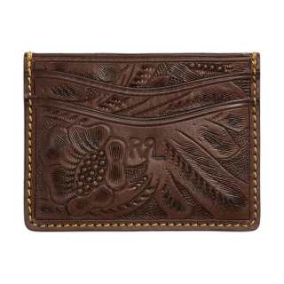 Double RL Ralph Lauren Leather Card Holder Regular Men's Brown