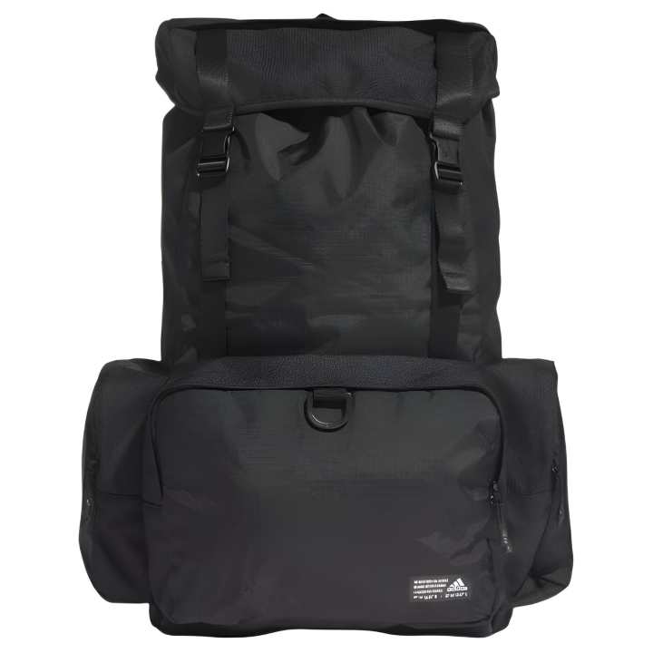 Adidas Adidas Large Capacity Nylon Fabric Backpack Unisex Pure Black