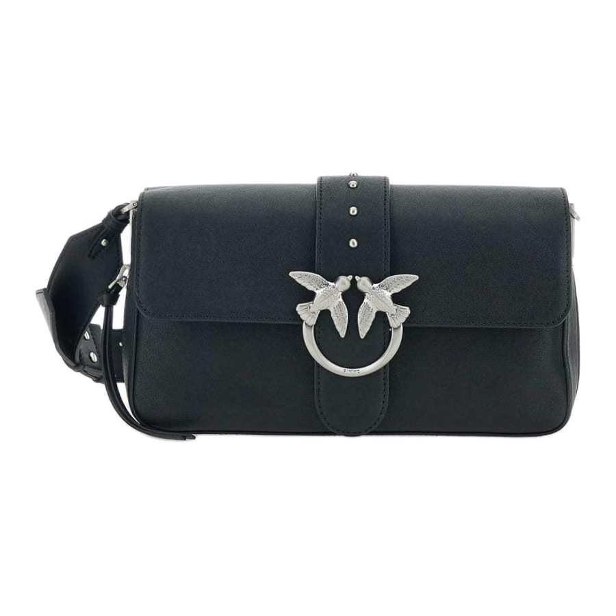 PINKO Leather Shoulder Bag Medium Women's Black