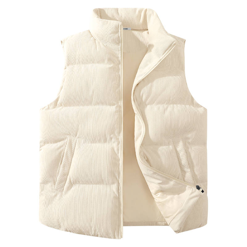 MINISO Vests Unisex Stand Collar Thickened And Fleece Lined