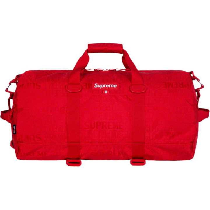 Supreme Supreme Leather Gym Bag Travel Bag Unisex Red