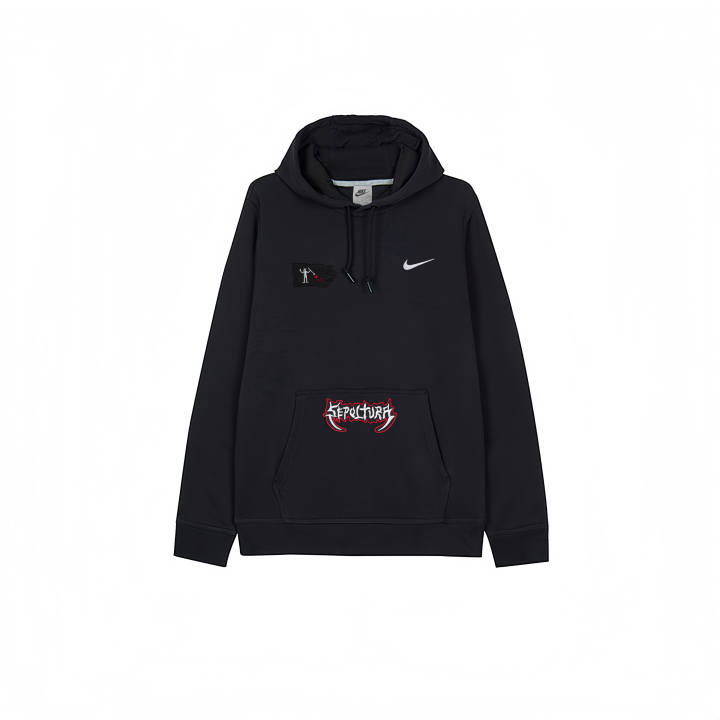 Nike Nike Sweatshirts Men's Black Hooded Thickened