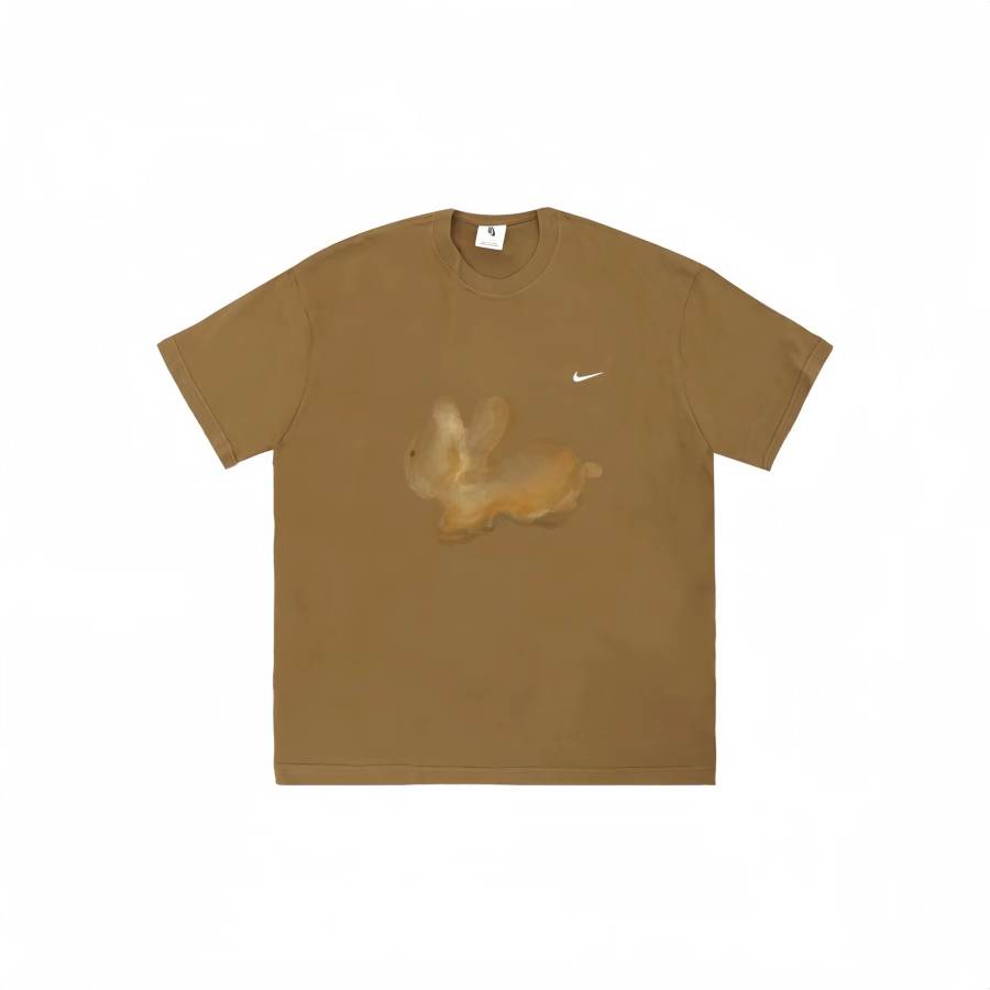 Nike Nike T Shirts Unisex Brown Crew Neck Moderate Straight Fit