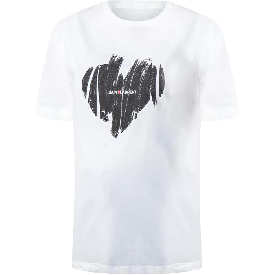SAINT LAURENT 【Previous Season】logo-print T-shirt