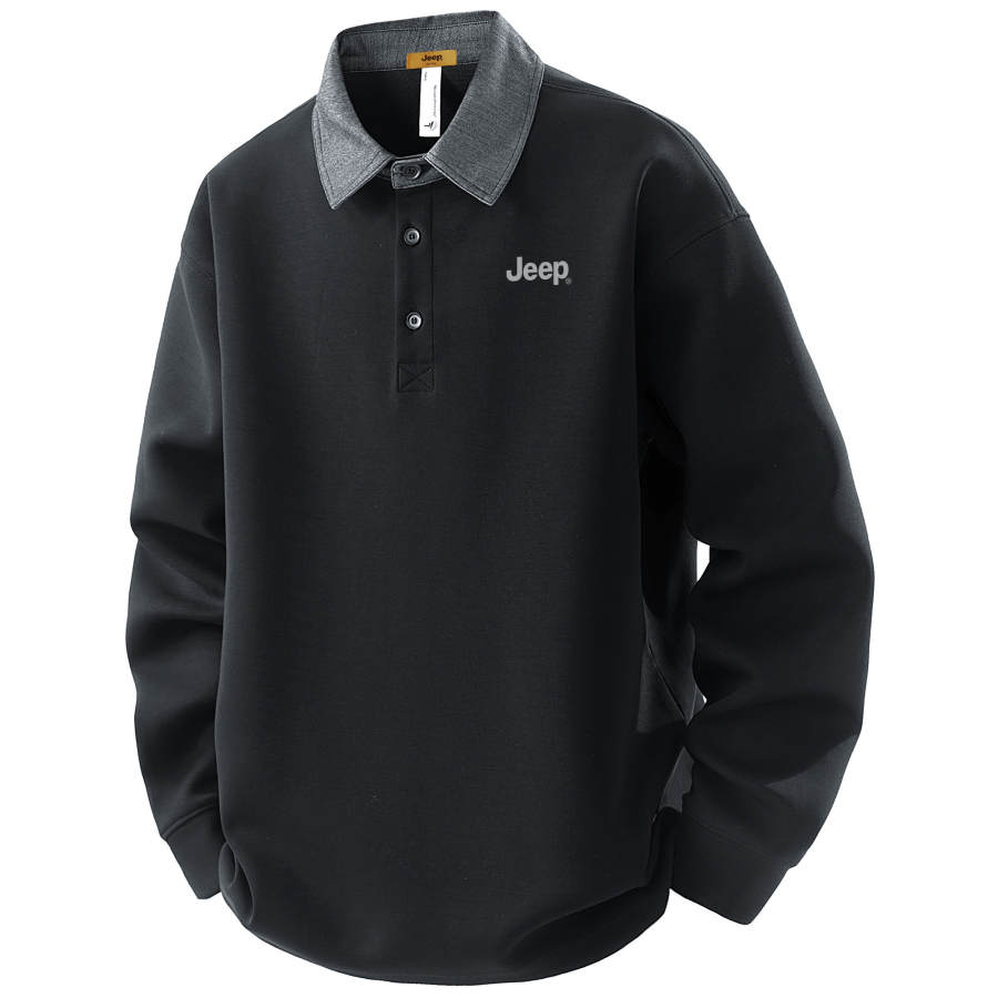 Jeep Polo Shirts Unisex Lapel Moderate Straight Fit