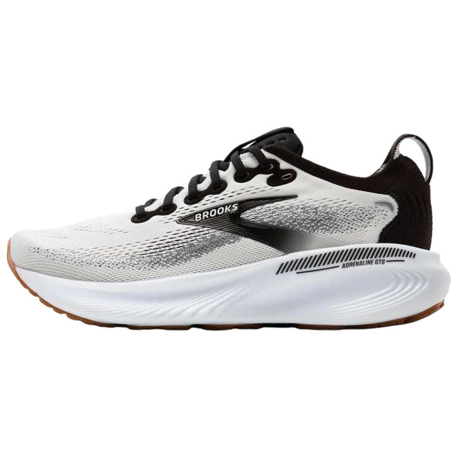 Brooks Adrenaline GTS 25 Breathable Support Casual Running Shoes Men's White Black