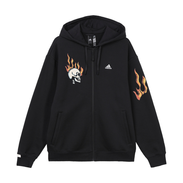 Adidas Adidas Jackets Unisex Black Hooded Fleece Lined Other