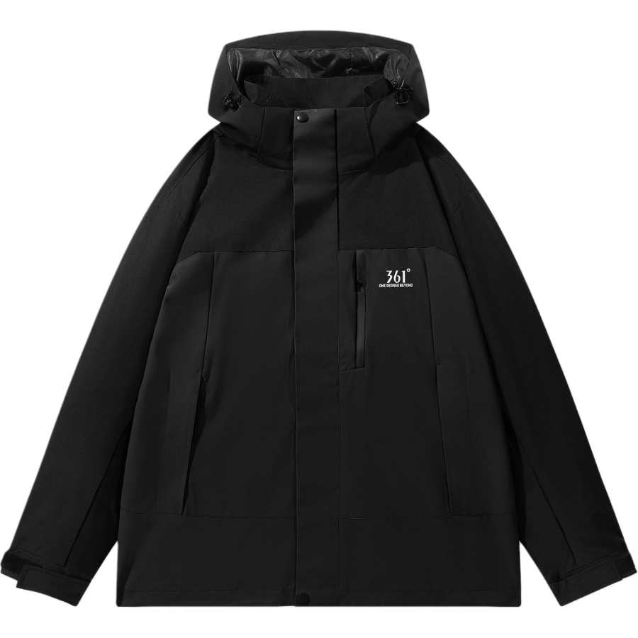 361° Jackets Men's Super Black Hooded Moderate Other