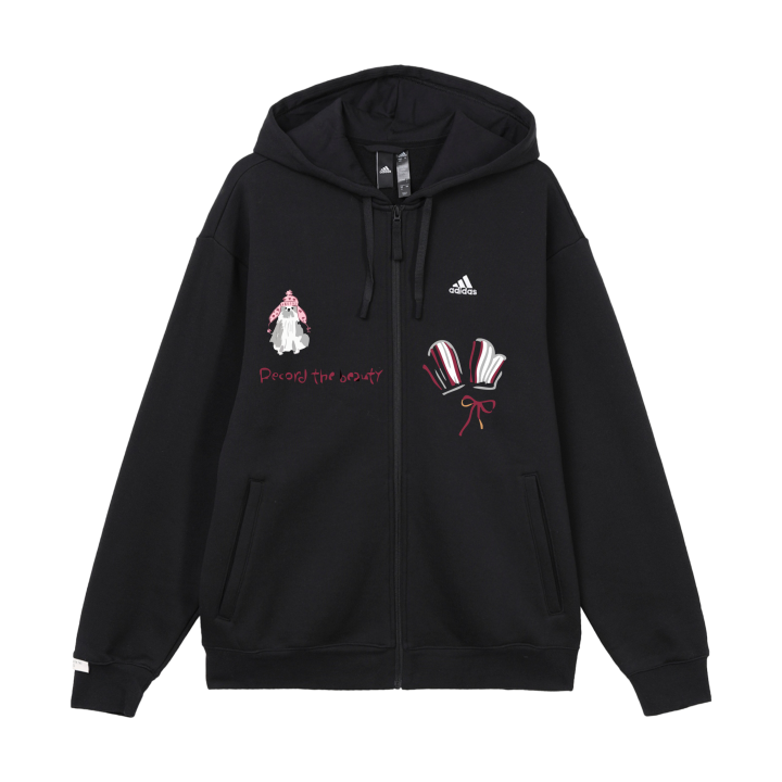 Adidas Adidas Jackets Unisex Black Hooded Fleece Lined Other
