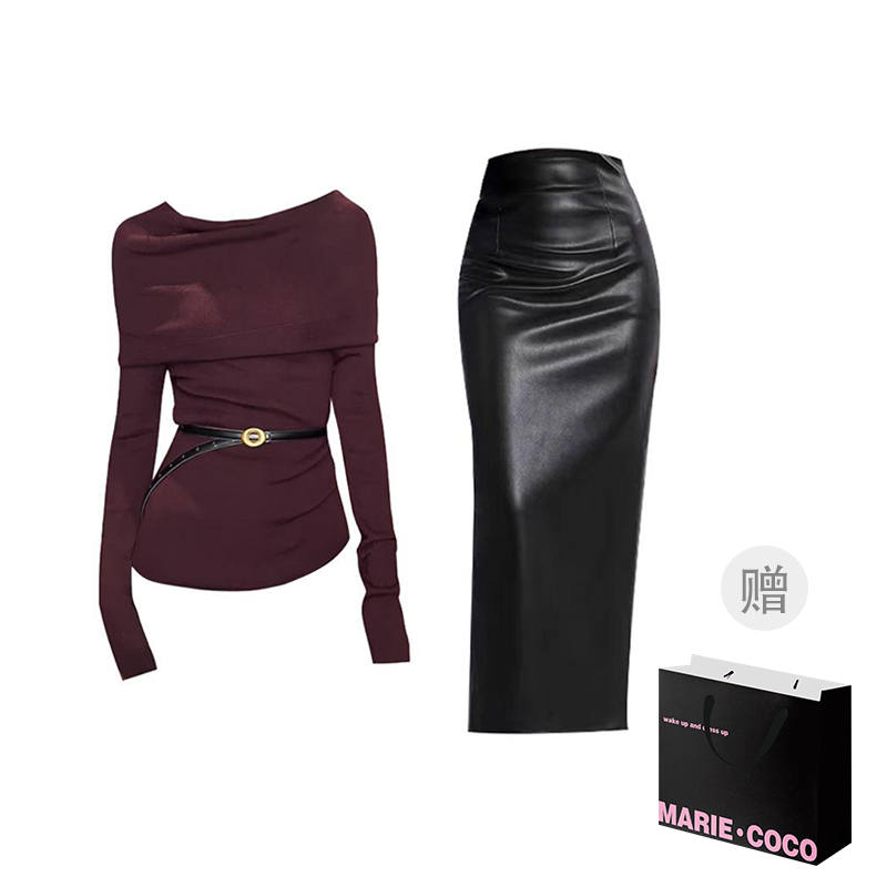 MARIE·COCO Sweater Skirt Clothing Sets Women's