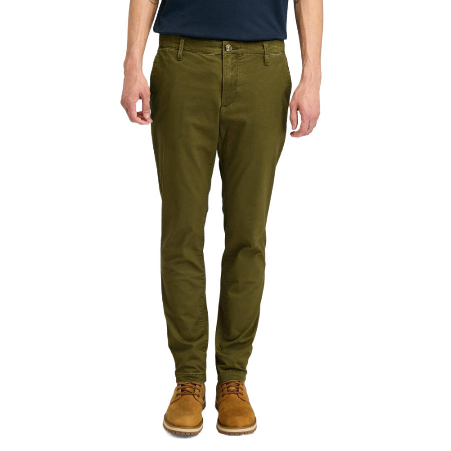 Timberland Casual Pants Men's Green Moderate Straight Fit Pants