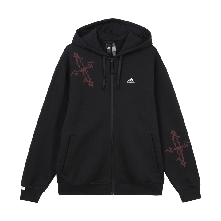 Adidas Adidas Jackets Unisex Black Hooded Fleece Lined Other