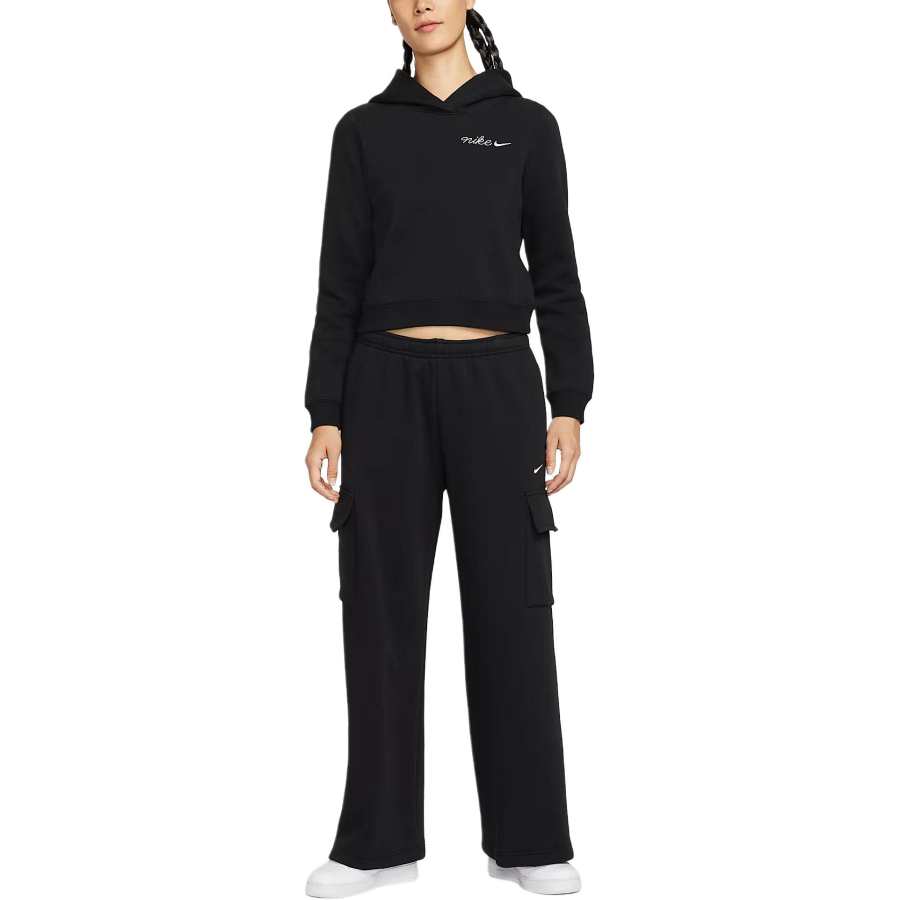 Nike Nike Sportswear Phoenix Fleece Brand Logo Letter Fleece Lined Slim Fit Hooded Long Sleeved Sweatshirt Women's