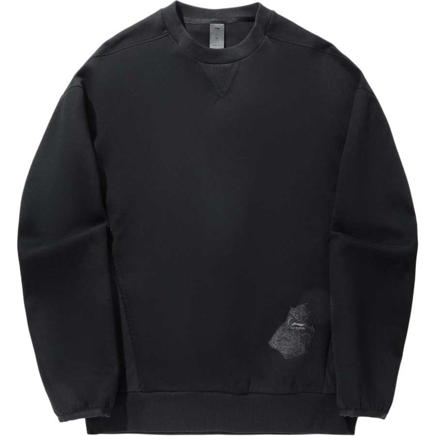Li-Ning Li Ning Sweatshirts Men's Black Crew Neck Moderate Regular