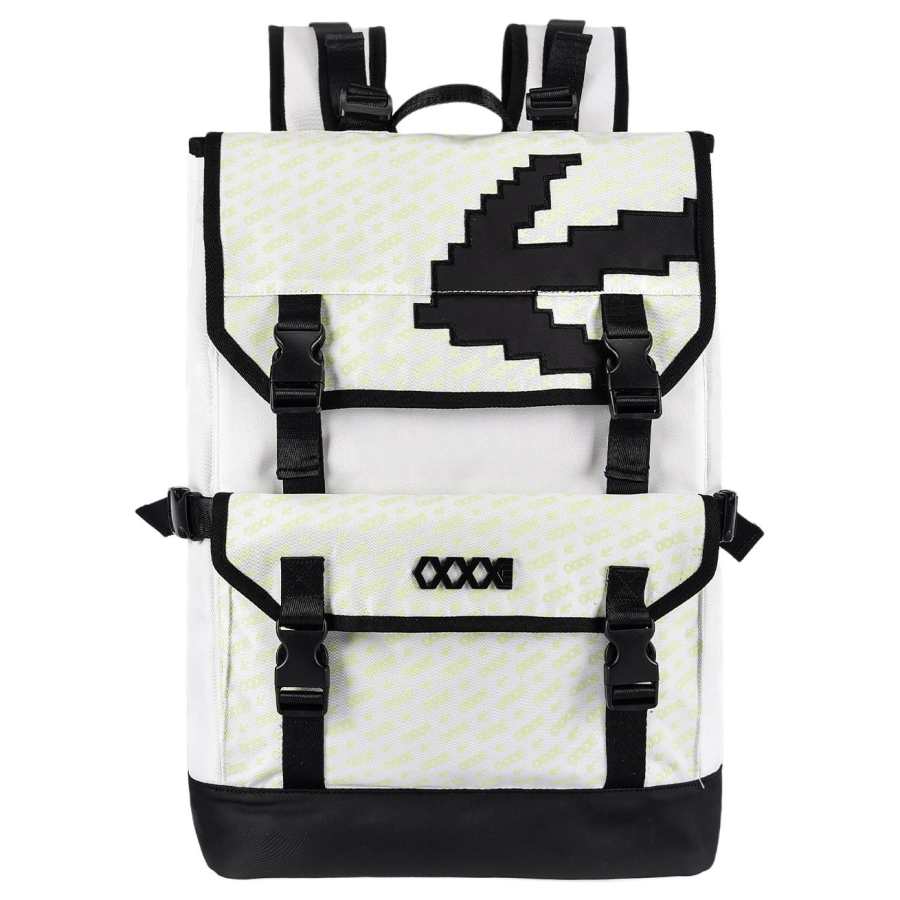 COEXISTENCE COEXISTENCE Polyester Glow In The Dark Water Repellent Fabric Commute Large Capacity Travel Backpack Large Unisex White