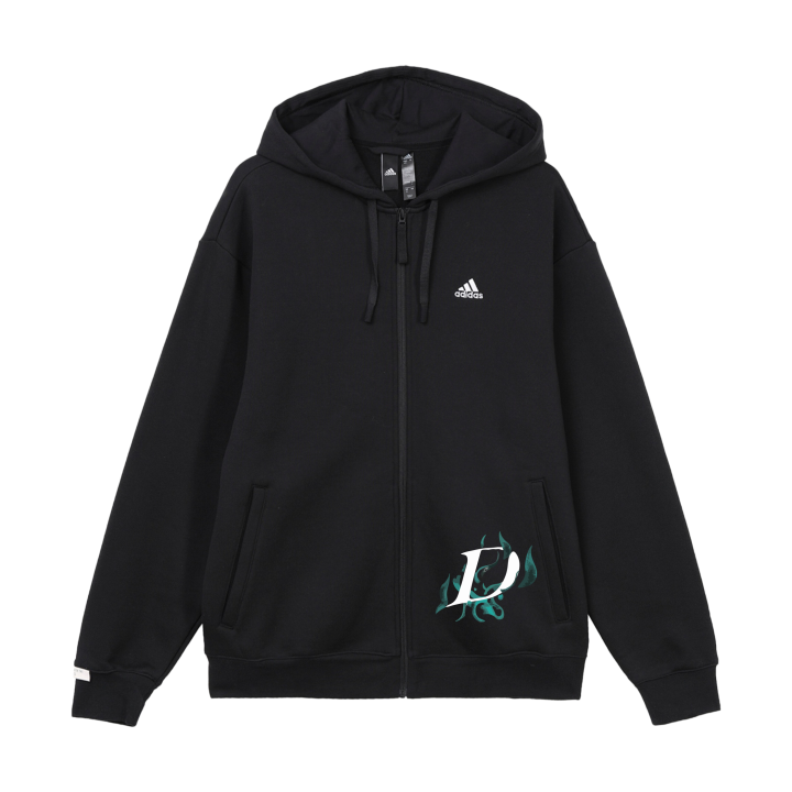 Adidas Adidas Jackets Unisex Black Hooded Fleece Lined Other