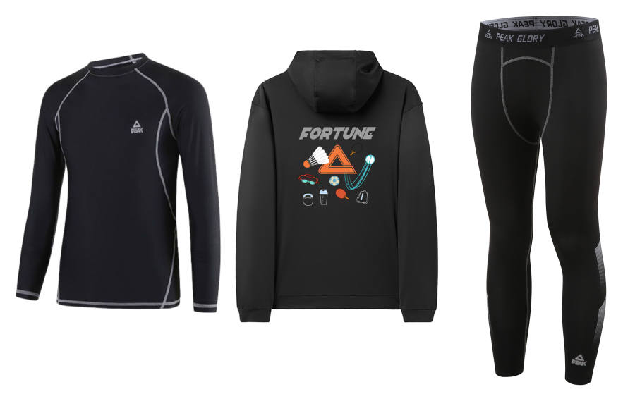 PEAK Fitness Sets Men's Crew Neck Moderate
