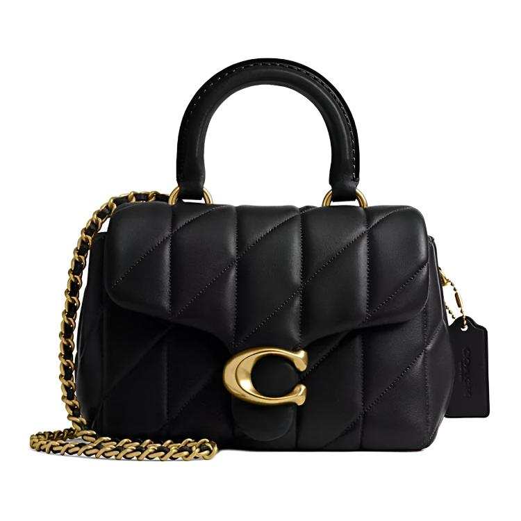 COACH Tabby Sheepskin One Shoulder Handbag Small Women's Black
