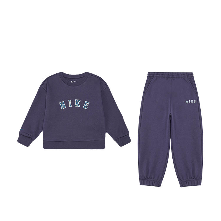 Nike Nike Casual Sportswear Preppy Style Letter Breathable Fleece Lined 2 Piece Set Kids'