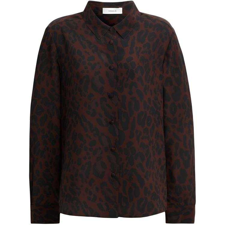 COACH COACH Shirts Women's Brown Lapel Moderate