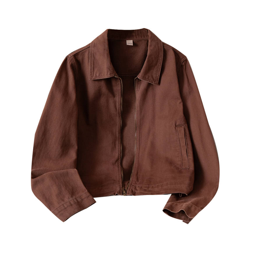 Tonlion Denim Jackets Women's Lapel Moderate Straight Fit