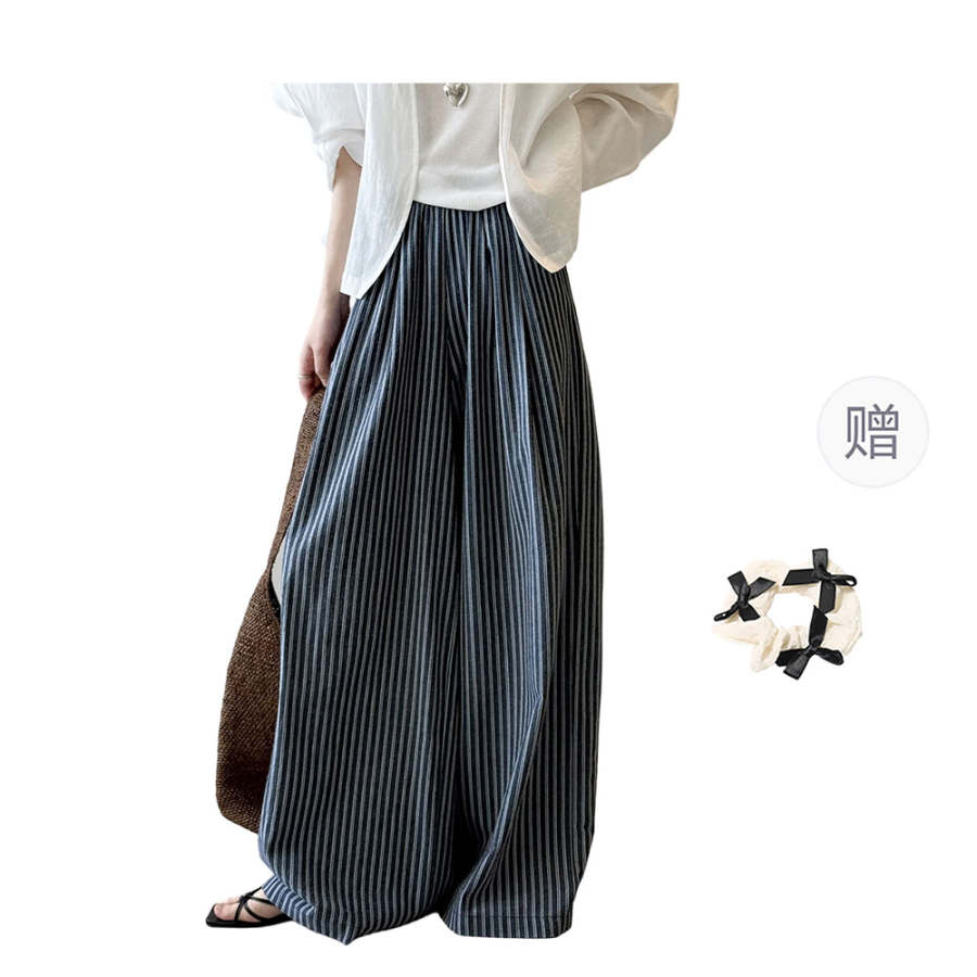 CPAURA Casual Pants Women's Moderate Wide Leg Pants