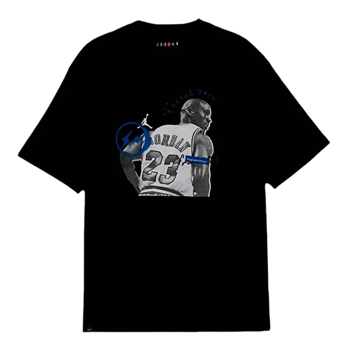 Jordan Jordan T Shirts Men's Black Crew Neck Moderate Straight Fit