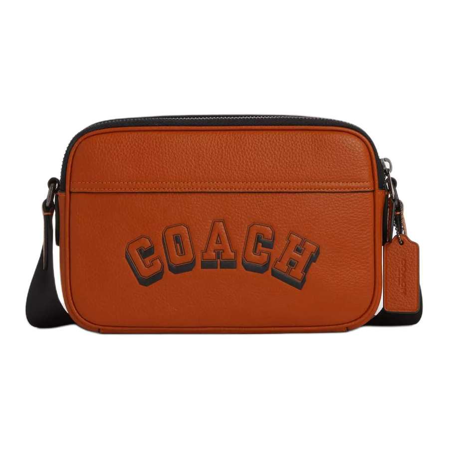 COACH Graham Cow Leather Shoulder Bag, Crossbody Bag Medium Men's Toffee