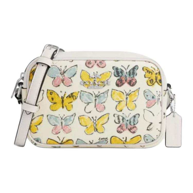 COACH Jamie Coated Canvas Shoulder Bag, Crossbody Bag Small Women's Silver & Multicolor