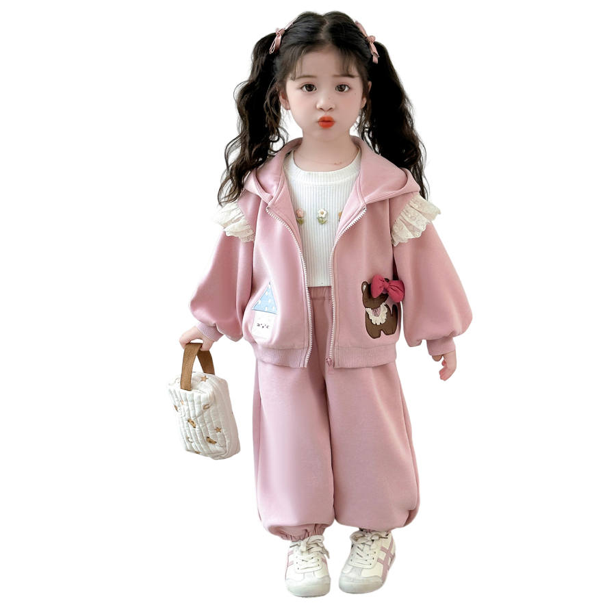 Lanza Casual Sportswear Spring Fall Pink Children Aged 3 7 Years Old