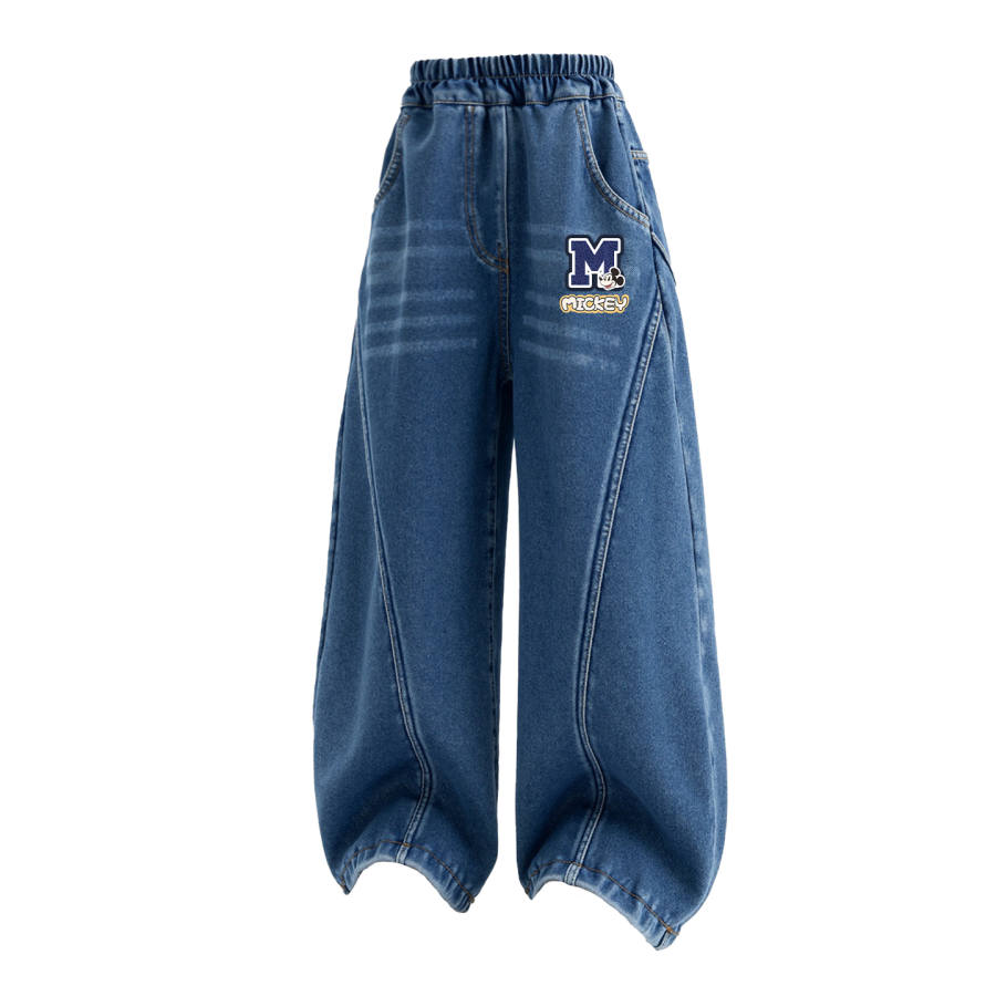 Disney Jeans Kids' Fleece Lined Scimitar Pants Fall Winter Thickened Thermal