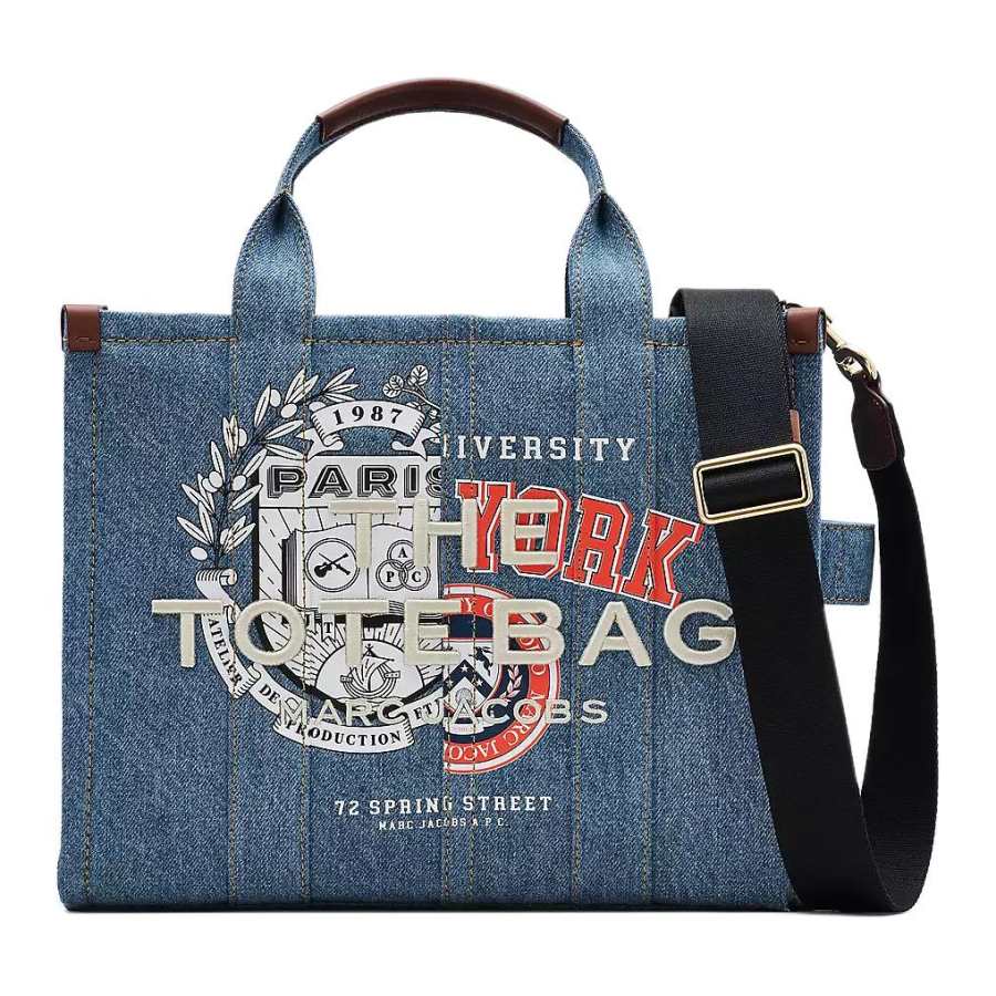 MARC JACOBS A.P.C Collaboration Denim One Shoulder Handbag Medium Women's Blue