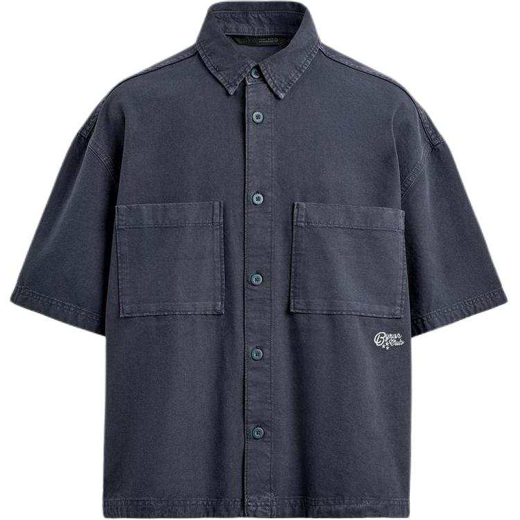 ZARA ZARA Shirts Men's Blue Lapel Moderate