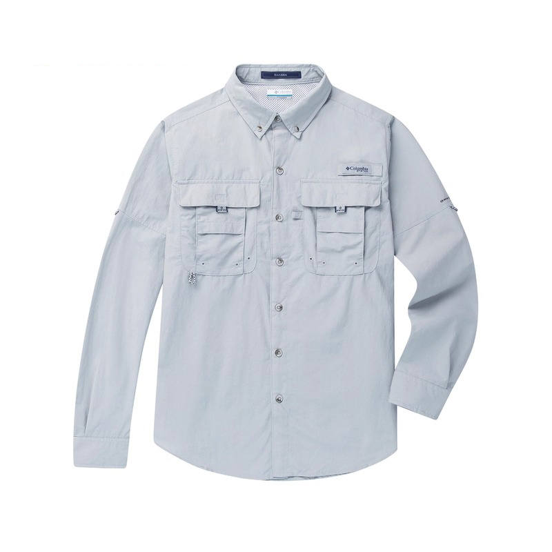 Columbia Long Sleeved Shirt Men's Light Gray