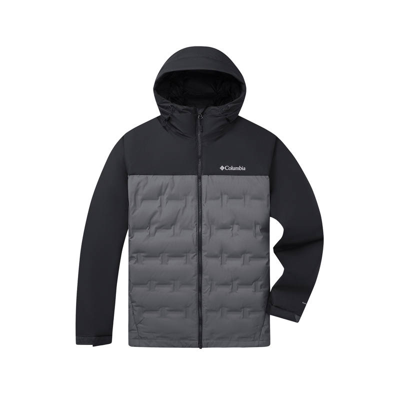 Columbia Hooded Down Jacket Men's Gray