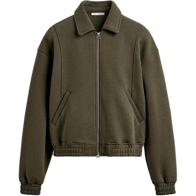 ZARA Jackets Men's Olive Green Lapel Moderate Other